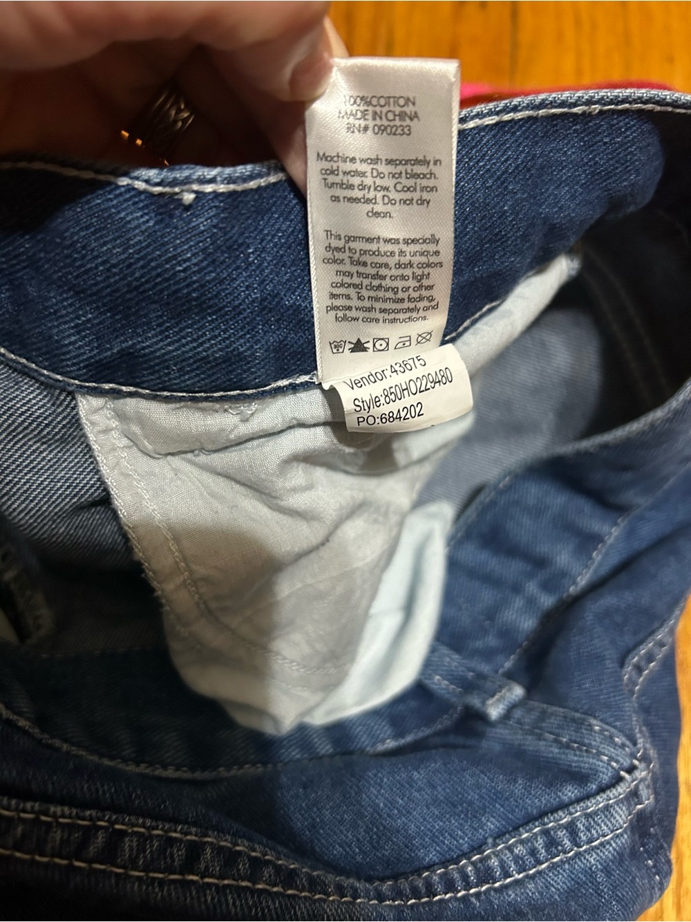 PacSun Dark Wash 90's Baggy Cargo Pants Jeans Blue SZ-26‎ - Picture 8 of 11